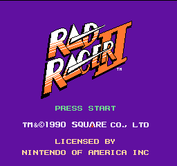 Rad Racer II Title Screen